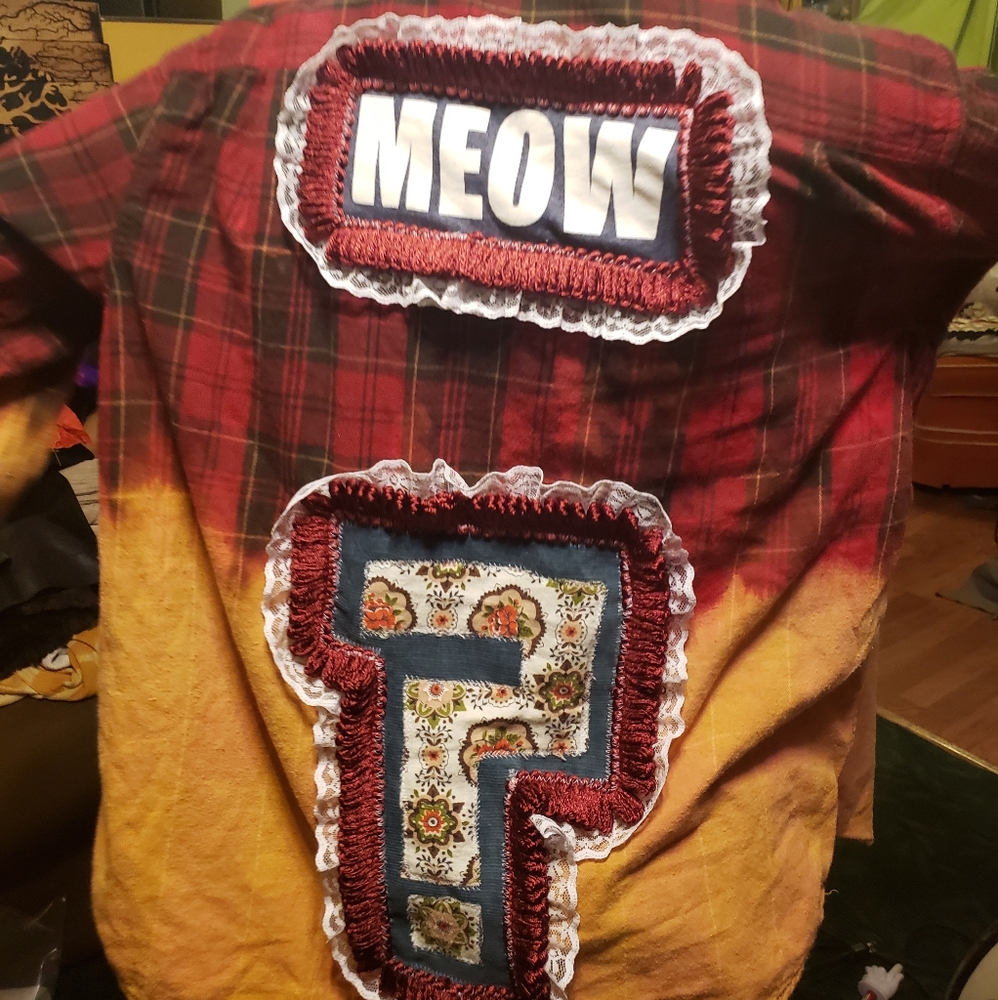 ONE OF A KIND HANDMADE patchwork Tipper flannel